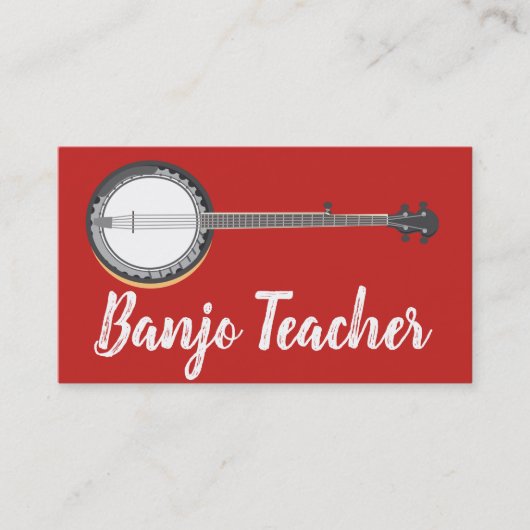 Beantown Banjo Teacher Personalize Visitekaartje (Voorkant)