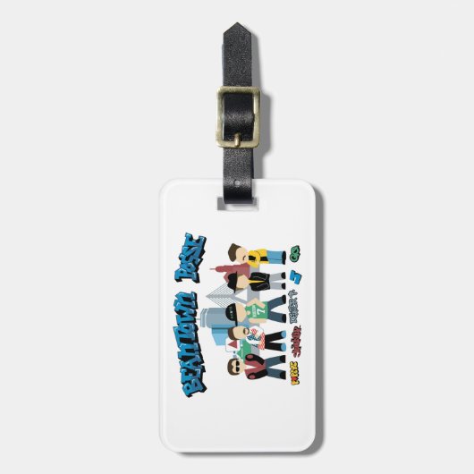 Beantown Posse Cityscape Bagagelabel (Voorkant verticaal)