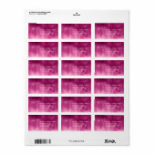 Beantwoord moderne abstracte roze rode adresetiket etiket (Full Sheet)