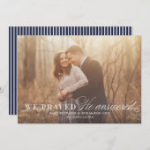 Beantwoord Prayer Zwangerschap Aankondiging Fotoka (Voorkant / Achterkant)