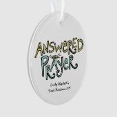 Beantwoordde Eerste Kerstversiering van Prayer Bab Ornament (voorkant)