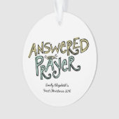 Beantwoordde Eerste Kerstversiering van Prayer Bab Ornament (voorkant)