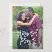 Beantwoorde mededeling van gebeden met briefing vo aankondiging (Voorkant)