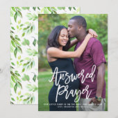 Beantwoorde mededeling van gebeden met briefing vo aankondiging (Voorkant / Achterkant)