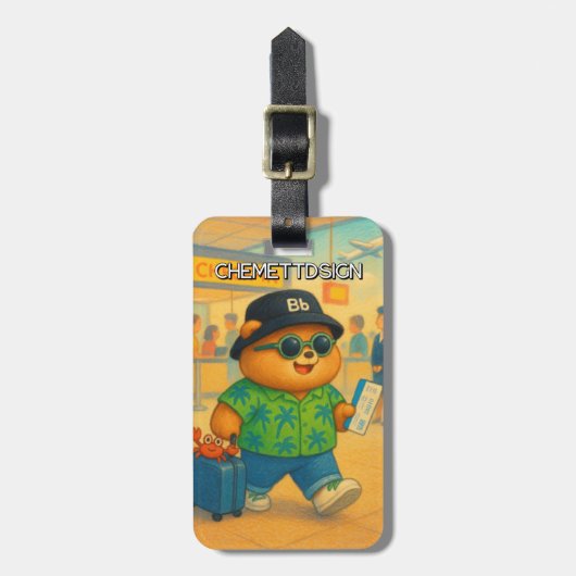 Bear 01 Kids Bagagelabel (Voorkant verticaal)