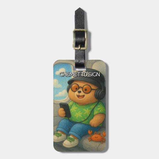 Bear 02 Kids Bagagelabel (Voorkant verticaal)