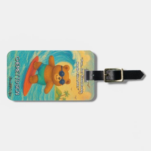 Bear 04 Kids Bagagelabel (Voorkant horizontaal)