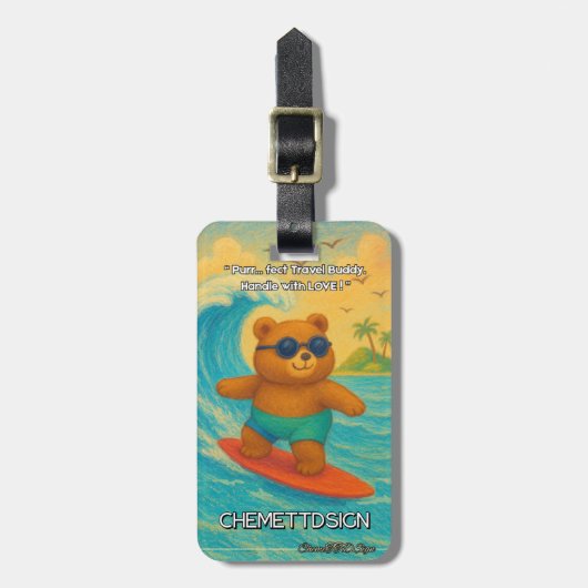 Bear 04 Kids Bagagelabel (Voorkant verticaal)