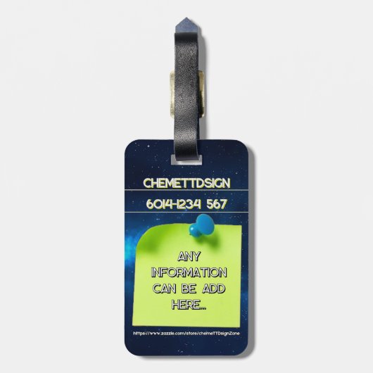 Bear 07 Kids Bagagelabel (Achterkant verticaal)