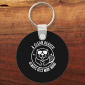 Bear A Clean Beaver Always Gets More Wood  Sleutelhanger (Voorkant)