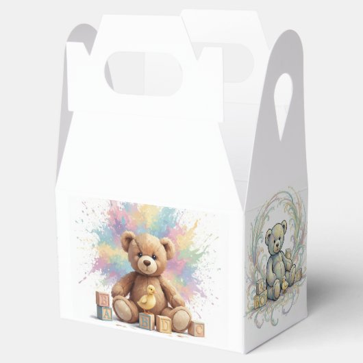 Bear and Bunny Favor Box Bedankdoosjes (Geopend)