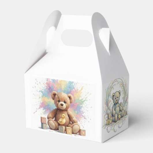 Bear and Bunny Favor Box Bedankdoosjes (Voorkant Zijde)