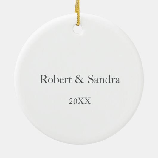 Bear and Bunny in Big Green Blanket Custom Name Keramisch Ornament (Achterkant)