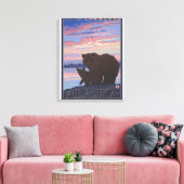 Bear and Cub - Seward, Alaska Canvas Afdruk (Insitu (Woonkamer))