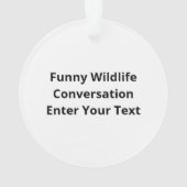 Bear And Deer Conversation Funny WAcrylic Ornament (achterkant)