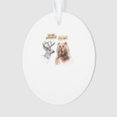 Bear And Deer Conversation Funny WAcrylic Ornament (voorkant)