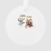 Bear And Deer Conversation Funny WAcrylic Ornament (voorkant)