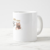 Bear And Deer Conversation Funny Wildlife Design  Grote Koffiekop (Voorkant rechts)