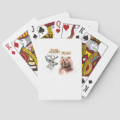 Bear And Deer Conversation Funny Wildlife Design  Pokerkaarten (Achterkant)