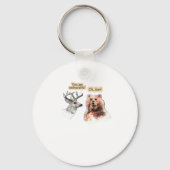 Bear And Deer Conversation Funny Wildlife Keychain (Voorkant)