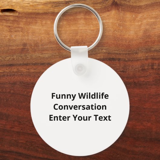 Bear And Deer Conversation Funny Wildlife Keychain (Achterkant)