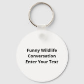 Bear And Deer Conversation Funny Wildlife Keychain (Achterkant)