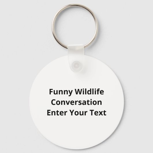 Bear And Deer Conversation Funny Wildlife Keychain (Achterkant)