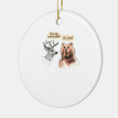 Bear And Deer Conversation Funny Wildlife Ornament (Links)