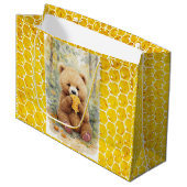  Bear and Honey Baby Shower Groot Cadeauzakje (Voorkant Gekanteld)