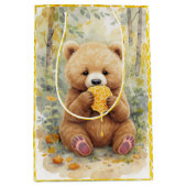  Bear and Honey Baby Shower Medium Cadeauzakje (Voorkant)