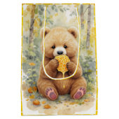 Bear and Honey Baby Shower Medium Cadeauzakje (Achterkant)