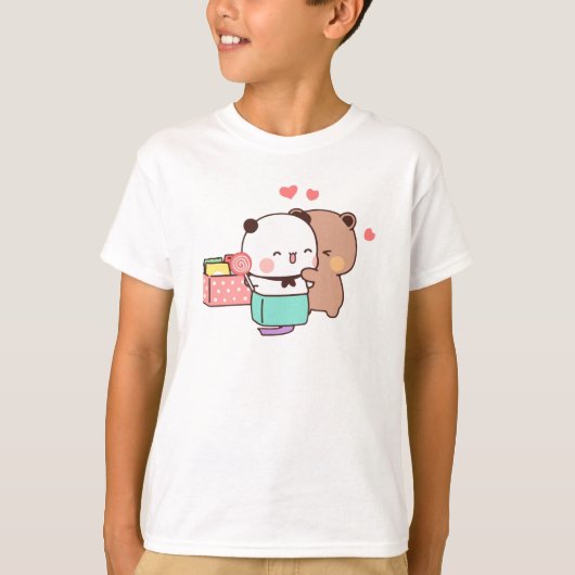 Bear and Panda Bubu Dudu Balloon T-shirt (Voorkant)