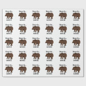 Bear Animal Funny Humor Quote Cadeaupapier (Vlak)