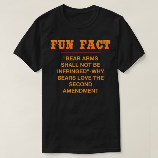 Bear Arms Shall Not Be Infringed Funny Animal Pun T-shirt (Design voorkant)