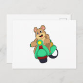 Bear as Biker with Scooter.PNG Briefkaart (Voorkant / Achterkant)