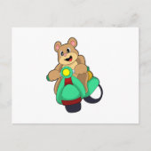 Bear as Biker with Scooter.PNG Briefkaart (Voorkant)