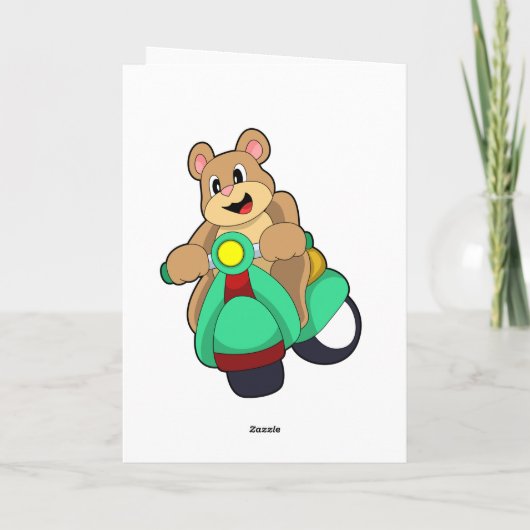 Bear as Biker with Scooter.PNG Kaart (Achterkant)