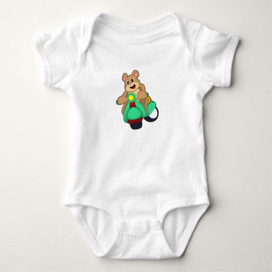 Bear as Biker with Scooter.PNG Romper (Voorkant)
