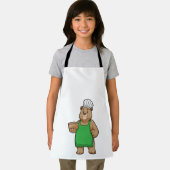 Bear as Cook with Cooking apron & Bowl Schort (Insitu)
