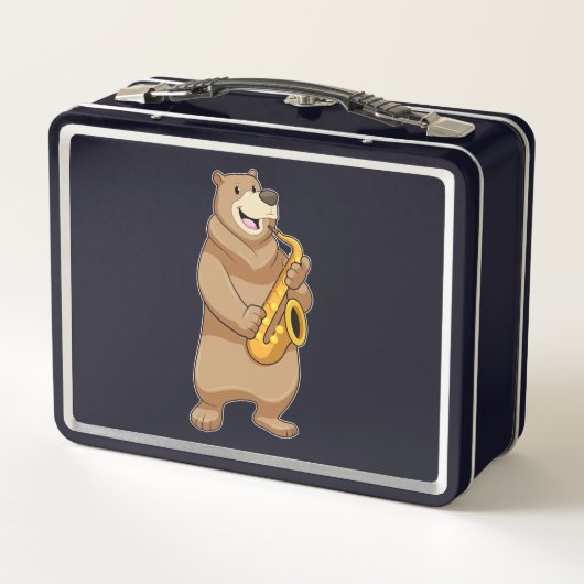 Bear as Musician with Saxophone (Achterkant)