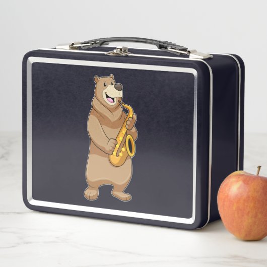 Bear as Musician with Saxophone (In situ)