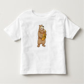 Bear as Musician with Saxophone Kinder Shirts (Voorkant)