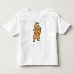 Bear as Musician with Saxophone Kinder Shirts