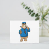 Bear as Police officer with Police hat Briefkaart (Staand voorkant)
