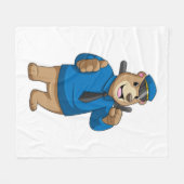 Bear as Police officer with Police hat Fleece Deken (Voorkant (Horizontaal))