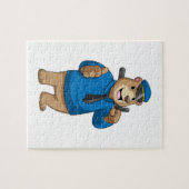 Bear as Police officer with Police hat Legpuzzel (Horizontaal)