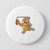 Bear as Runner Ronde Button 7,6 Cm (Voorkant)