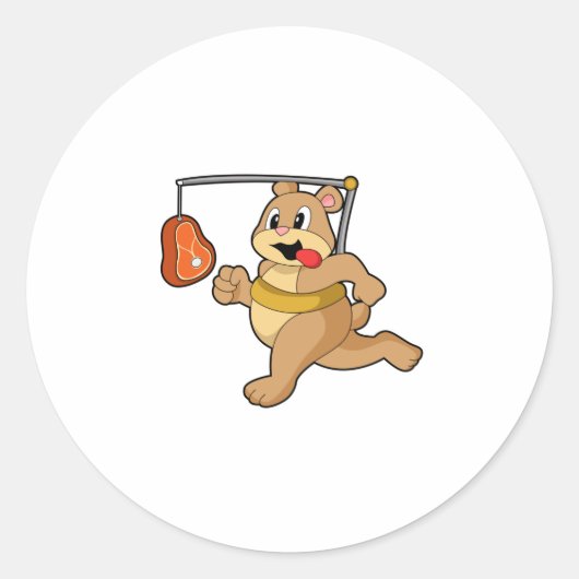 Bear as Runner Ronde Sticker (Voorkant)