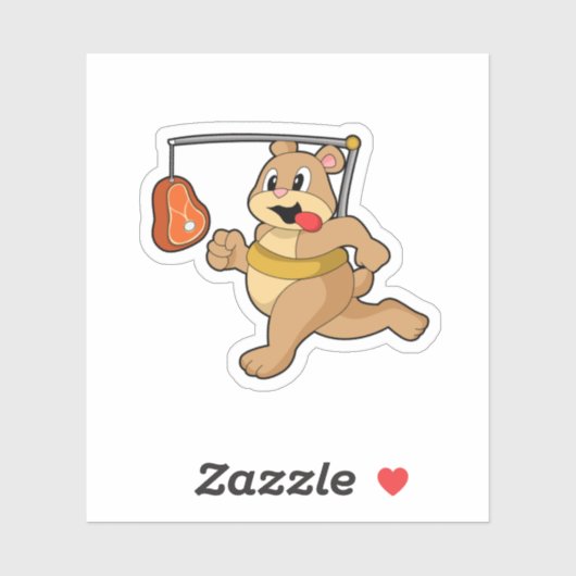 Bear as Runner Sticker (Vel)