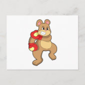 Bear at Boxing with Boxing gloves Briefkaart (Voorkant)